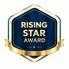 Rising Star Award badge.