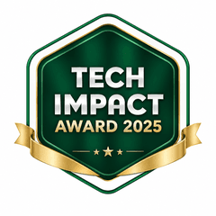 Tech Impact Award 2023 badge.