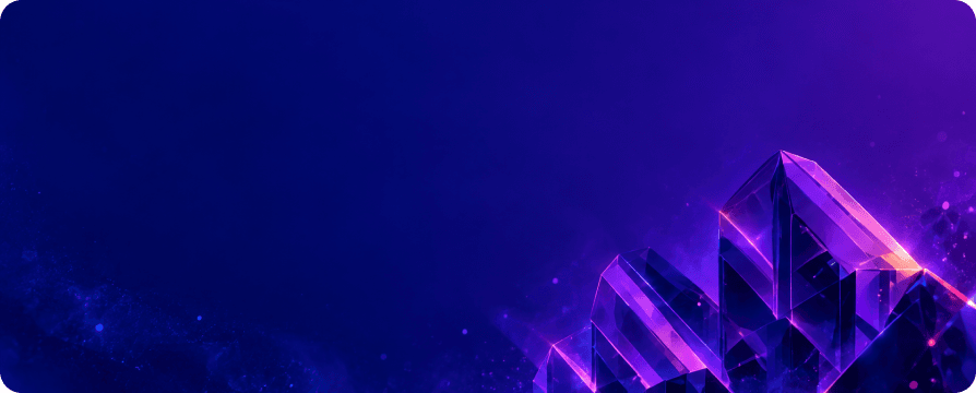 Layered violet mountain peaks under a pale moon and a scatter of stars.