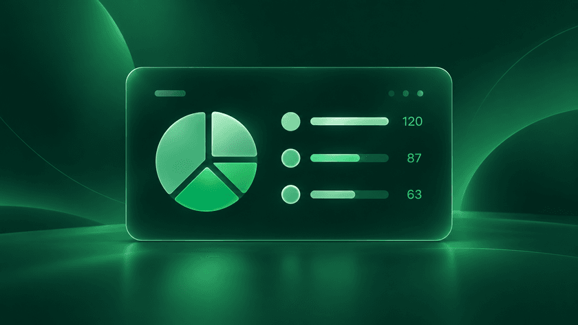 A delivery report card with a pie chart and three progress bars.