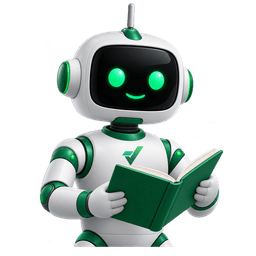 The Telvanta AI assistant reading a book.