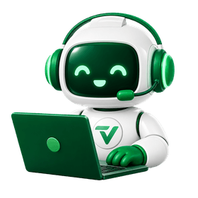 Robot agent in a headset typing on a laptop