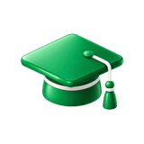 Green graduation cap