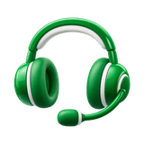 Green support headset
