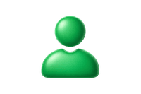 Green person icon