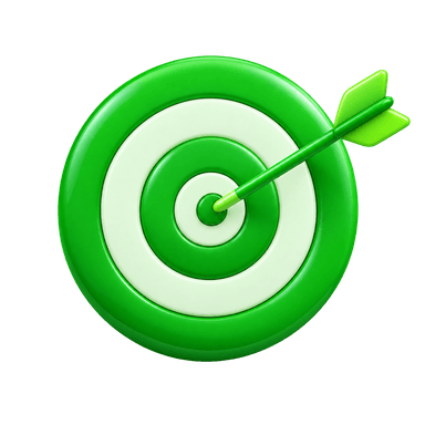 Dart in the bullseye of a target